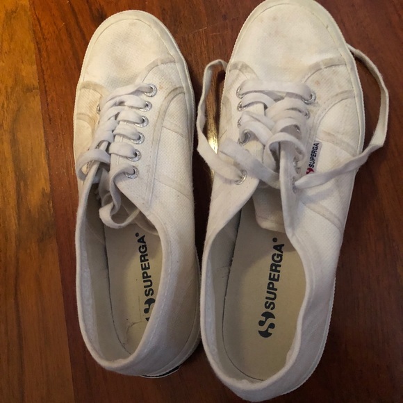 Superga | Shoes | White Supergas Low Top | Poshmark